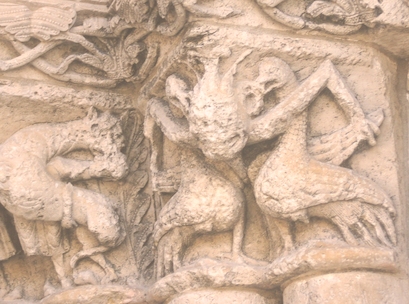 détail de sculture romane